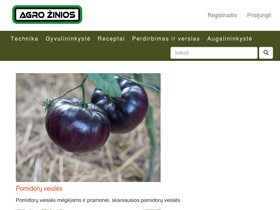 'agrozinios.lt' screenshot