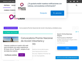 'difusionconcausa.com' screenshot