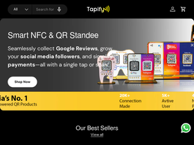 tapify.in homepage screenshot