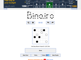 'puzzle-binairo.com' screenshot