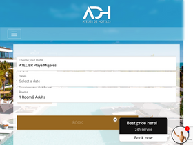 'atelierdehoteles.com' screenshot
