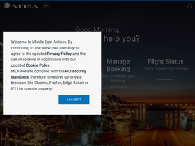 'mea.com.lb' screenshot
