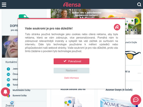 'alensa.cz' screenshot