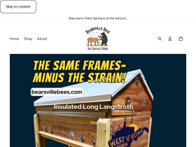 bearsvillebees.com homepage screenshot