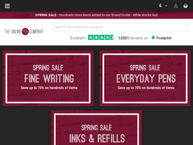 'theonlinepencompany.com' screenshot