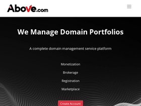 'above.com' screenshot