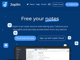 'joplinapp.org' screenshot