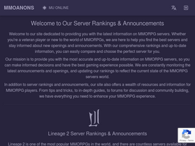 'mmoanons.com' screenshot