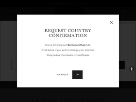 'corneliani.com' screenshot