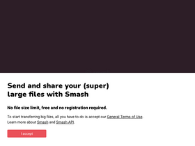 Communiqué de presse - Smash, free file transfer service with no size limit  and no ads