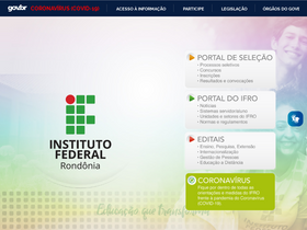 'selecao.ifro.edu.br' screenshot