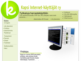 'kapsi.fi' screenshot