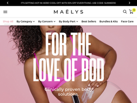 'maelyscosmetics.com' screenshot