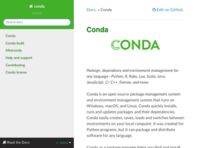 'conda.io' screenshot
