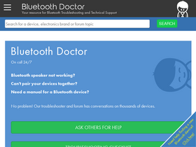 'bluetoothdoctor.com' screenshot