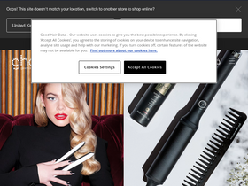 'ghdhair.com' screenshot