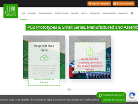 'eurocircuits.com' screenshot
