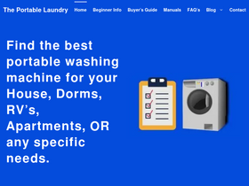 'theportablelaundry.com' screenshot