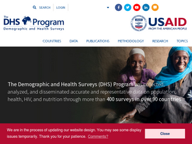 'dhsprogram.com' screenshot