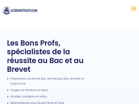 'lesbonsprofs.com' screenshot
