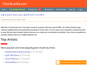 'chordlanka.com' screenshot
