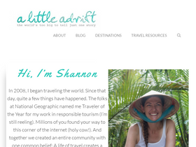 'alittleadrift.com' screenshot