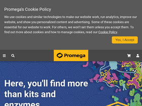 'promega.com' screenshot