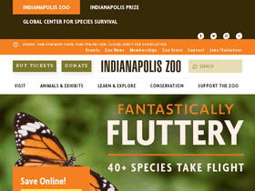 'indianapoliszoo.com' screenshot