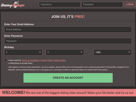 'steamyhookups.com' screenshot