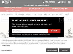 'duluthtrading.com' screenshot