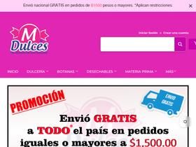 mdulces.com.mx homepage screenshot