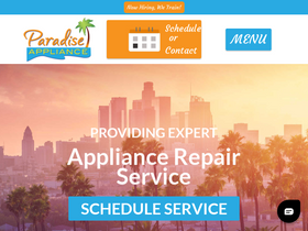 'paradiseapplianceservice.com' screenshot