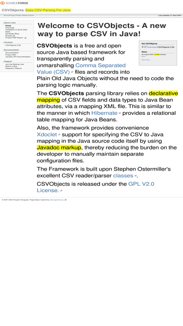 csvobjects.org