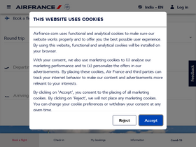 'airfrance.in' screenshot