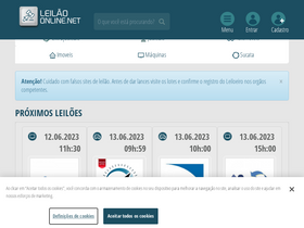 'leilaoonline.net' screenshot