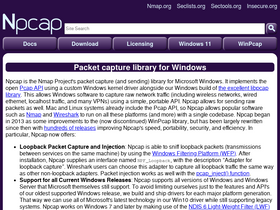 'npcap.com' screenshot