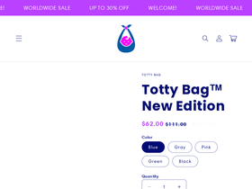 Totty Bag website screenshot