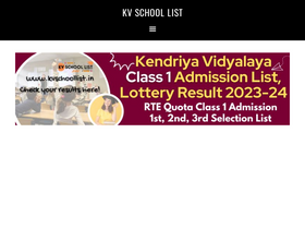 'kvschoollist.in' screenshot