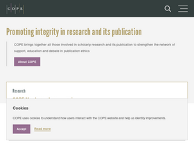 'publicationethics.org' screenshot