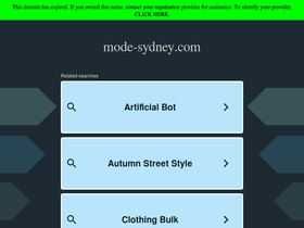 mode-sydney.com homepage screenshot
