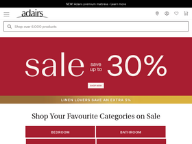 'adairs.com.au' screenshot