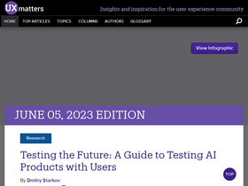'uxmatters.com' screenshot