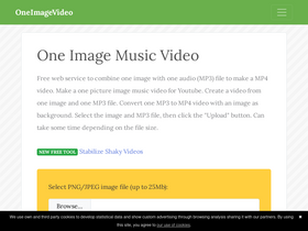 'oneimagevideo.com' screenshot