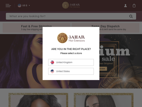 Sahar Hair homepage screenshot