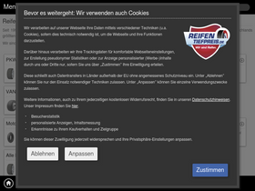 'reifentiefpreis.de' screenshot