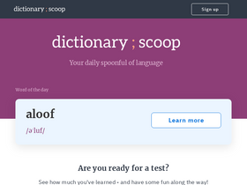'dictionaryscoop.com' screenshot