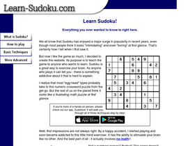'learn-sudoku.com' screenshot