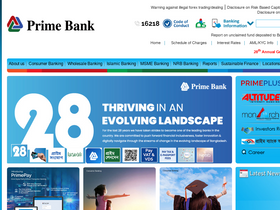 'primebank.com.bd' screenshot
