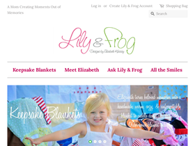 lilyandfrog.com homepage screenshot