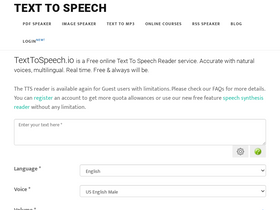 'texttospeech.io' screenshot